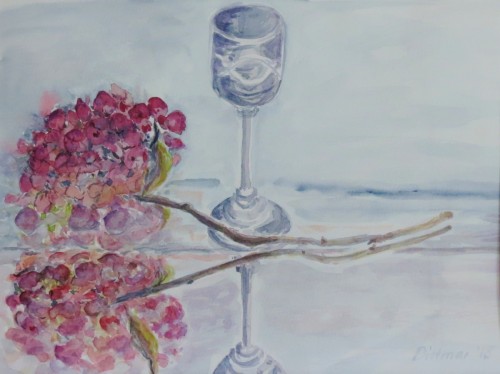 Spiegelung, 2018, Aquarell